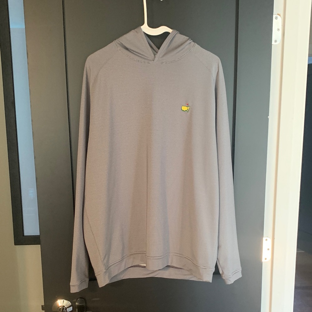 Peter Millar x Augusta Masters Gray Hooded Performance Pullover with Logo Size L